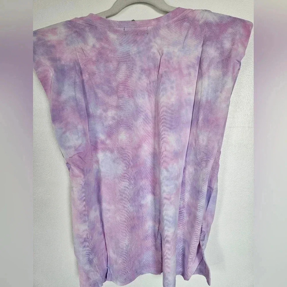 Generation Love revolve lex tie-dye‎ tank top with padded shoulders NWT lilac XL - Picture 2 of 4
